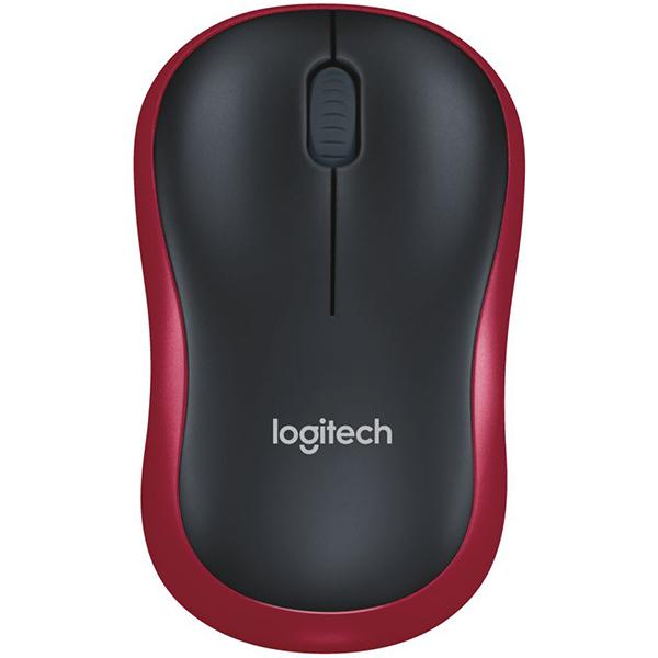 Mouse Wireless LOGITECH M185, 1000 dpi, rosu