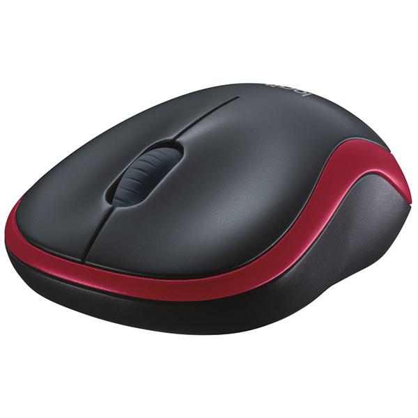 Mouse Wireless LOGITECH M185, 1000 dpi, rosu