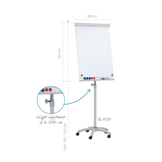 Flipchart mobil, Franken, magnetic, 68x105 cm