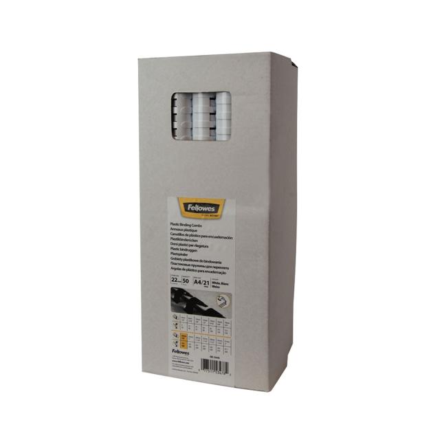 Inele indosariere Fellowes, 22 mm, ale, 50 bucati/set