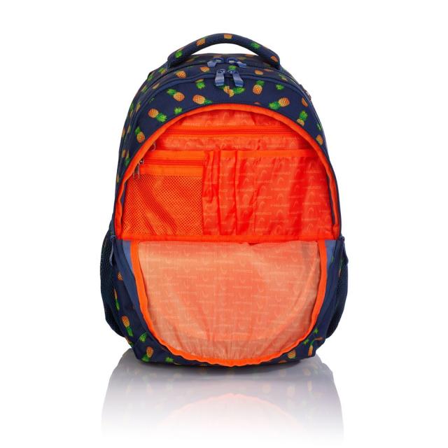 Ghiozdan HEAD HD-252, 4 compartimente, albastru, design ananas