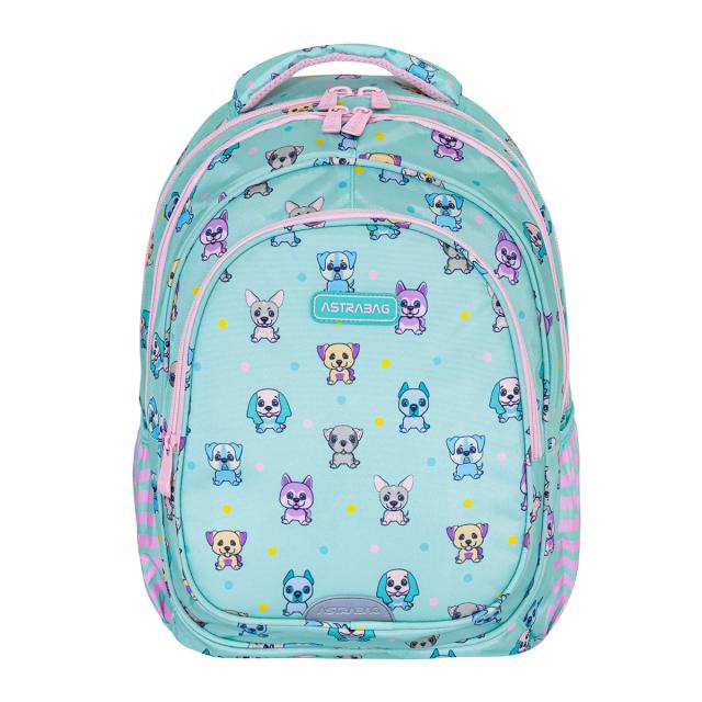 Ghiozdan Astra AB300, 3 compartimente, 42x30x19 cm, anima