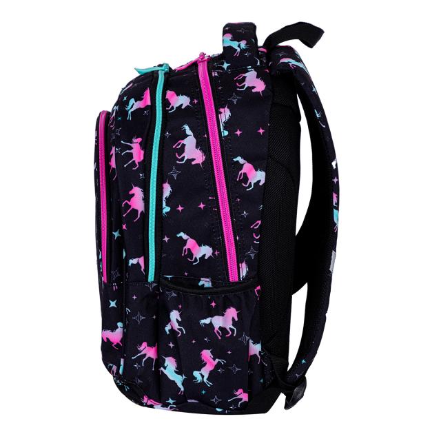 Ghiozdan Astrabag  AB330, 3 compartimente, 39 x 28 x 15 cm, design unicorn