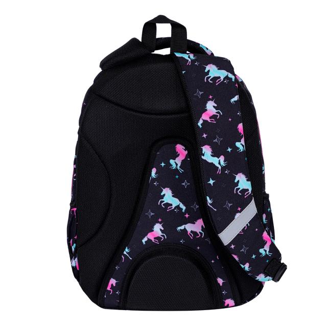 Ghiozdan Astrabag  AB330, 3 compartimente, 39 x 28 x 15 cm, design unicorn