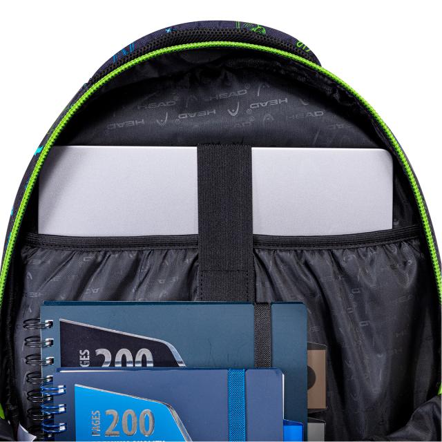 Ghiozdan Astrabag AB300, 3 compartimente, 32 x 22 x 10 cm, design skateboard