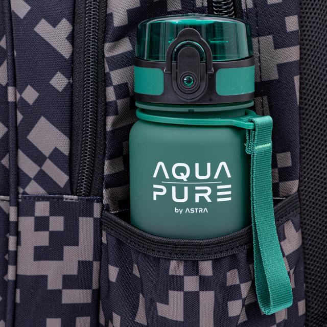 Ghiozdan Astra Head, 3 compartimente, design gri