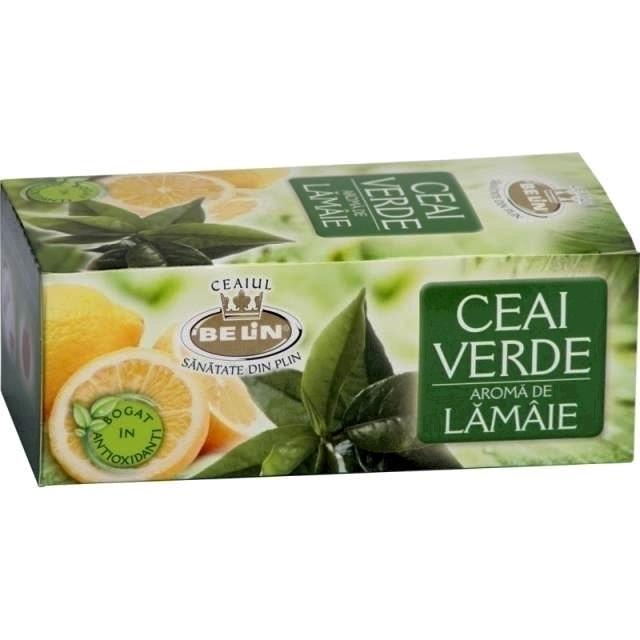 Ceai verde cu lamaie Belin, 20 plicuri/cutie