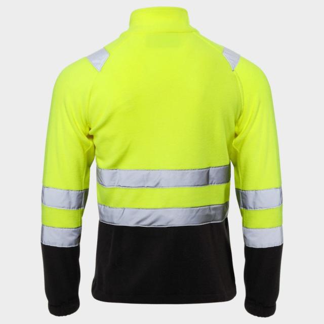 Jacheta fleece reflectorizanta, STENSO, PRISMA HV, galben neon, marimea XL