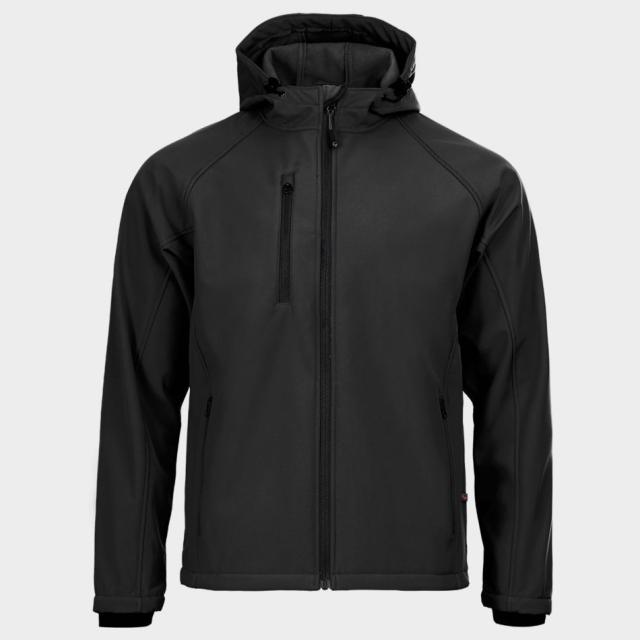 Jacheta softshell neagra REEF BLACK STENSO, marimea 4XL