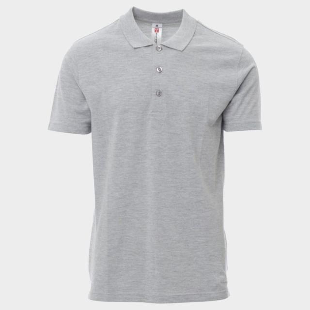 Tricou polo maneca scurta PAYPER, ROME MELANGE, gri, marimea XL