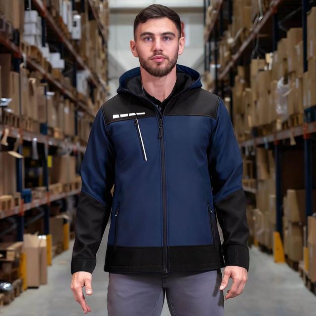 Jacheta softshell RUNE BLUE/BLACK STENSO, marimea 4XL