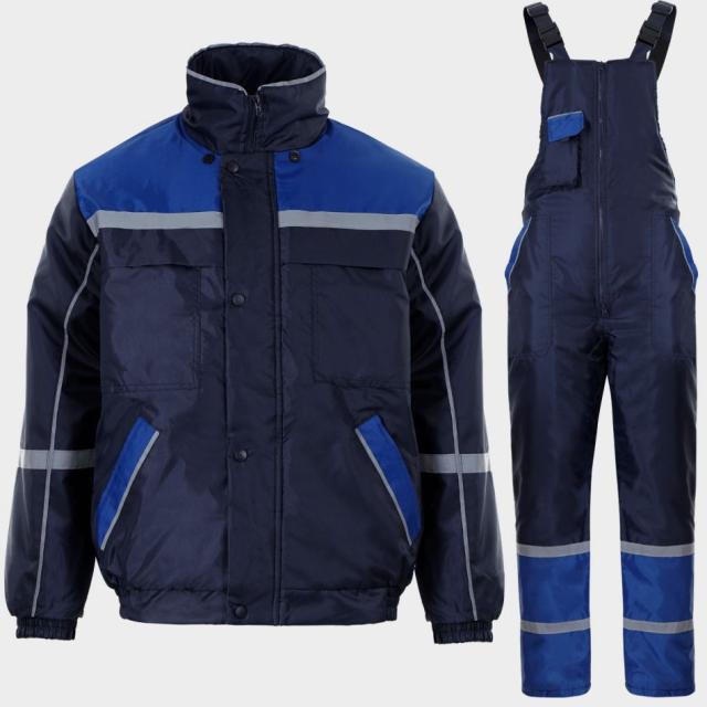 Costum vatuit STENSO COLLINS, bleumarin, jacheta si pantalon pieptar