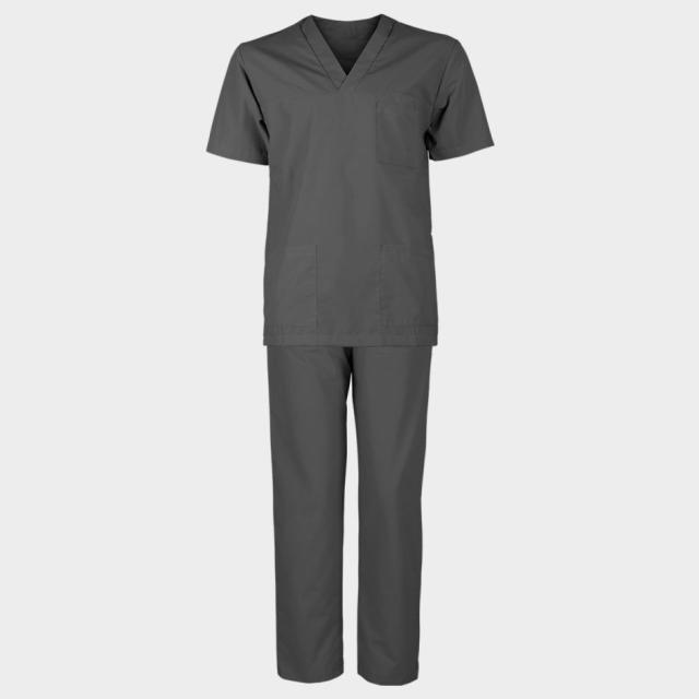 Costum medical, BeUnique, tunica si pantalon M3, dark grey, marimea 48