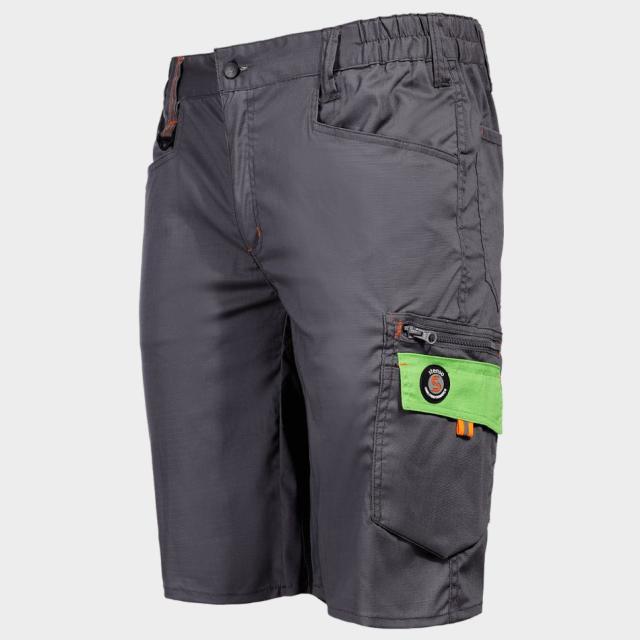 Pantaloni scurti de lucru, STENSO, PRISMA LIGHT STRETCH, gri/verde, marimea M
