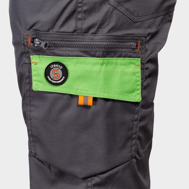 Pantaloni scurti de lucru, STENSO, PRISMA LIGHT STRETCH, gri/verde, marimea M