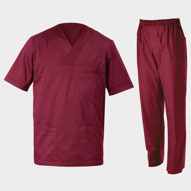 Costum medical, BEUNIQUE, M3, bordeaux, marimea 44