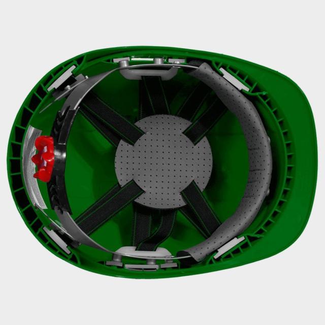 Casca de protectie ventilata STENSO, verde, cu rotita de fixar