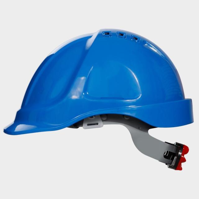 Casca de protectie ventilata STENSO, albastra, cu rotita de fi