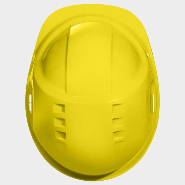 Casca de protectie ventilata STENSO, galbena, cu rotita de fix