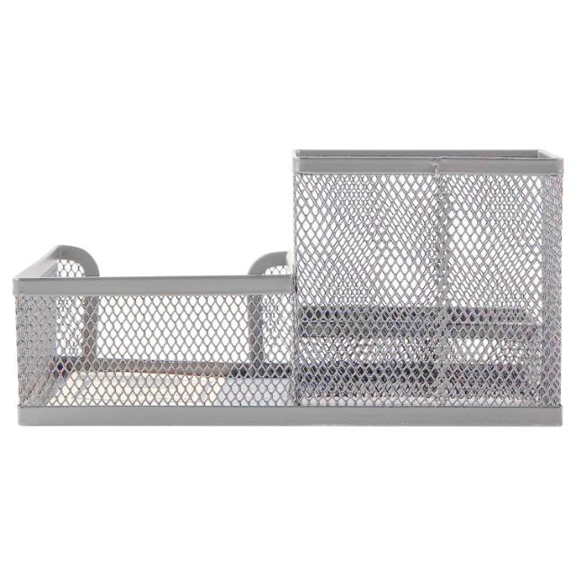 Suport accesorii de birou, 205x100x99 mm, mesh argintiu