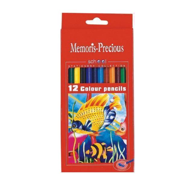 Set creioane colorateMemoris-Precious, creioane colorate, 12 bucati/cutie