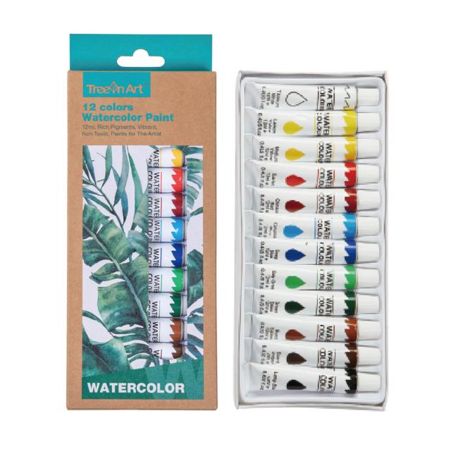 Set Memoris-Precious, tempera pe baza de apa, 12 culori, 12 ml