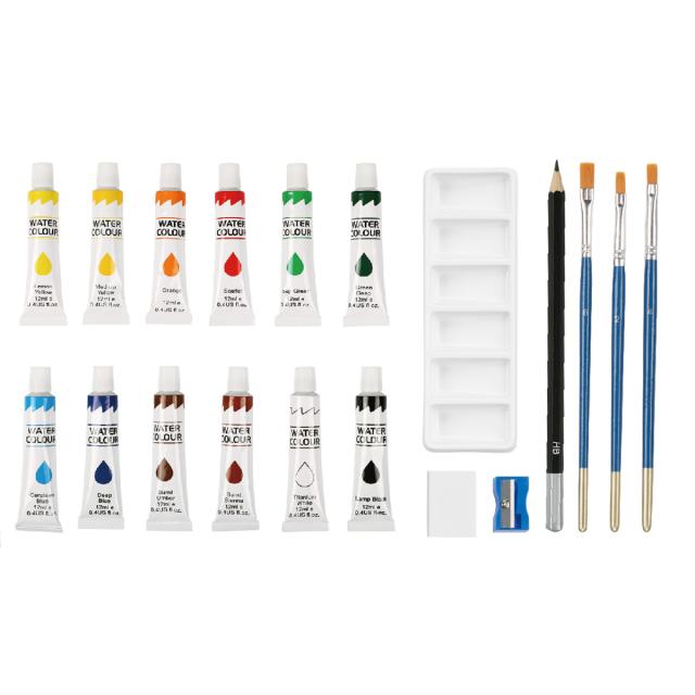 Set Memoris-Precious, tempera pe baza de apa cu accesorii