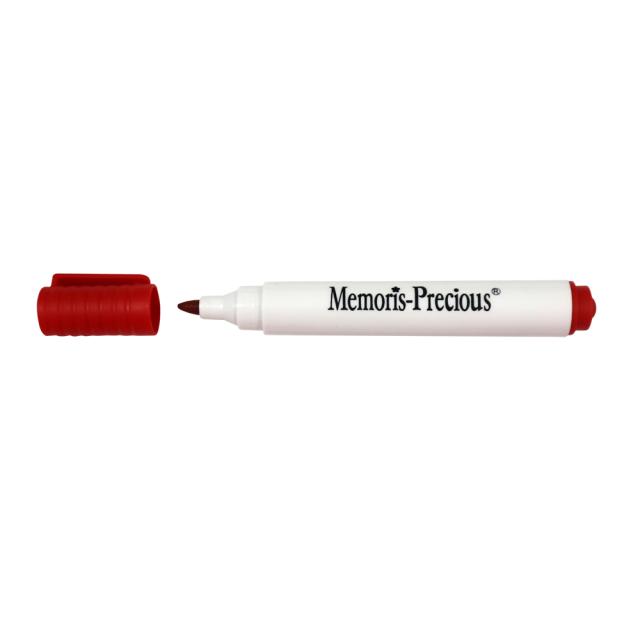 Marker pentru tabla Memoris-Precious, varf tesit, 2-5 mm, rosu