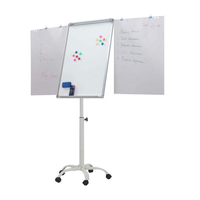 Flipchart magnetic mobil cu 2 brate extensibile, 70x100 cm