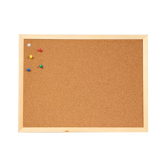 Tabla din pluta cu rama din lemn, 60x90 cm