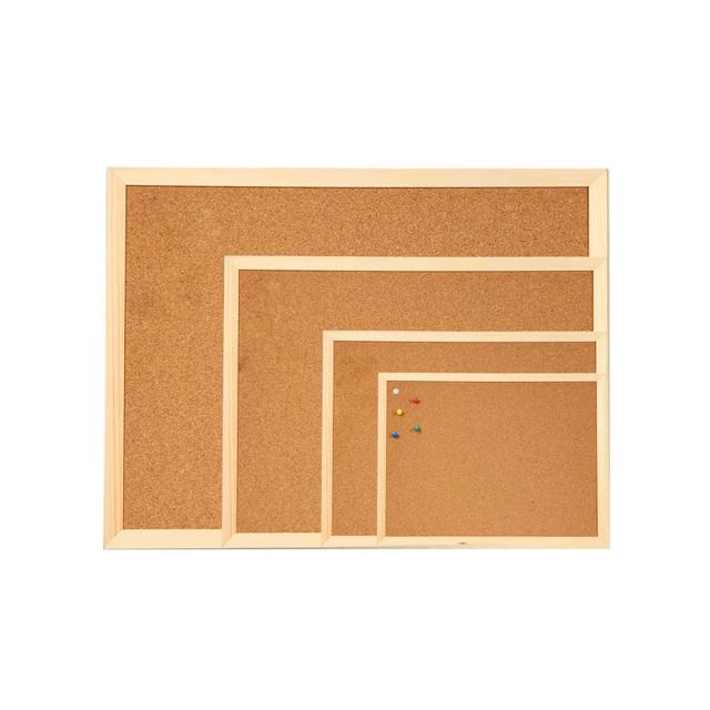 Tabla din pluta cu rama din lemn, 60x90 cm