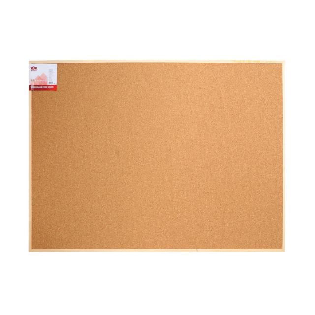 Tabla din pluta cu rama din lemn, 90x120 cm