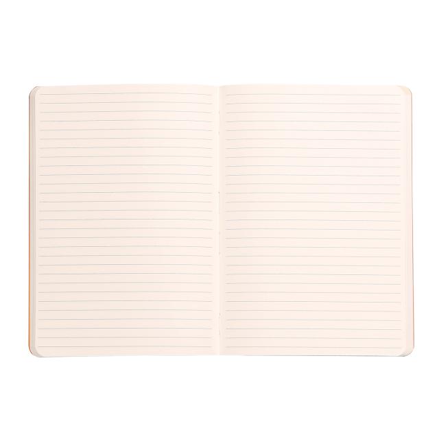 Notebook A5 Rhodiarama, 80 file, ivory, dictando, lila