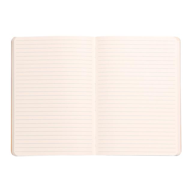 Notebook A5 Rhodiarama, 80 file, ivory, dictando, portocaliu