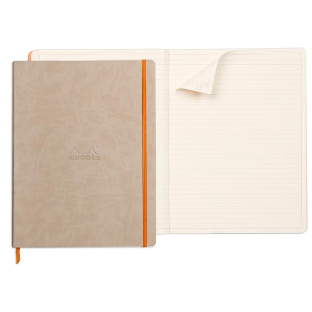 Notebook  A4+ Rhodiarama, 80 file, ivory dictando, bej