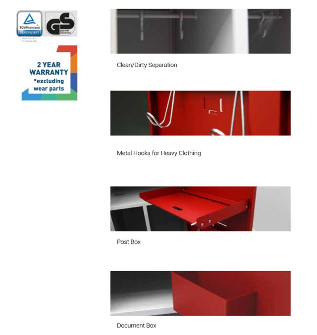 Vestiar metalic pompieri, 2 canate, RAL 3000