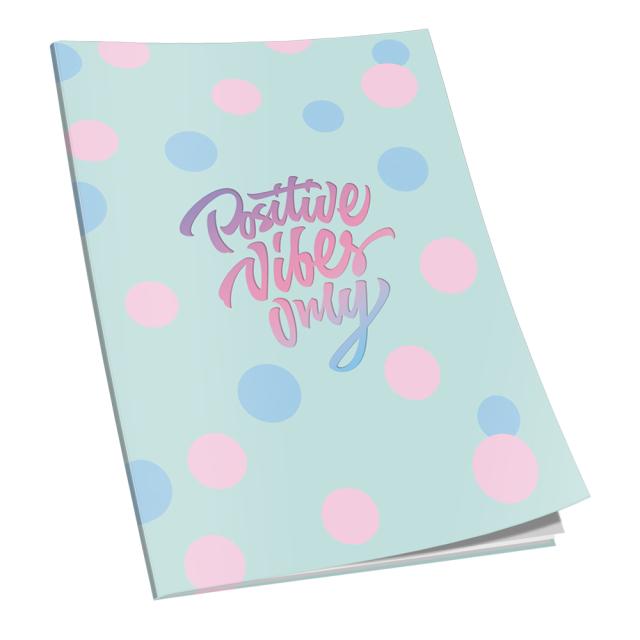 Caiet cusut A5, 48 file, 90 g, liniatura punctata, coperta pastel