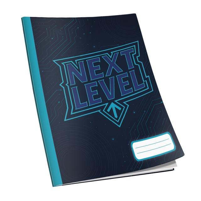 Caiet Next Level A4, 48 de file, 60g/mp, dictando, diverse modele de coperti