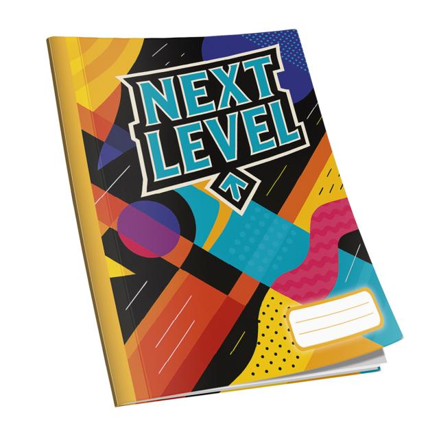 Caiet Next Level A4, 48 de file, 60g/mp, dictando, diverse modele de coperti