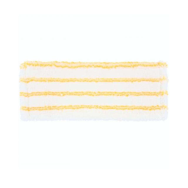 Rezerva mop plat din microfibra, alb/galben, 40 cm