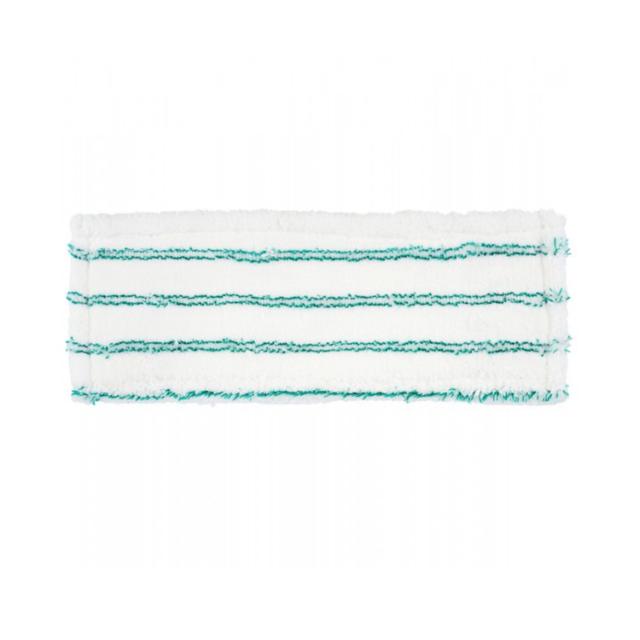 Rezerva mop plat din microfibra, alb/verde, 40 cm