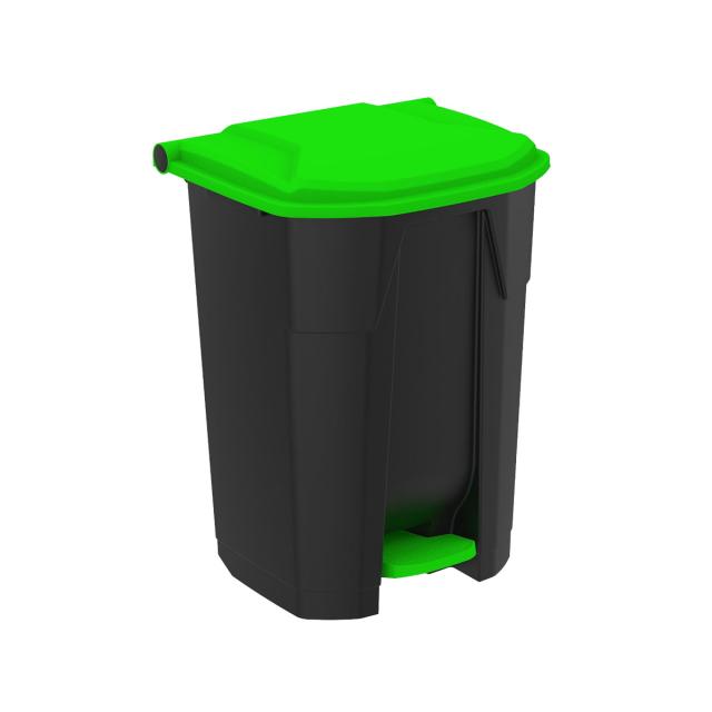 Cos gunoi cu pedala si capac, 50L, verde