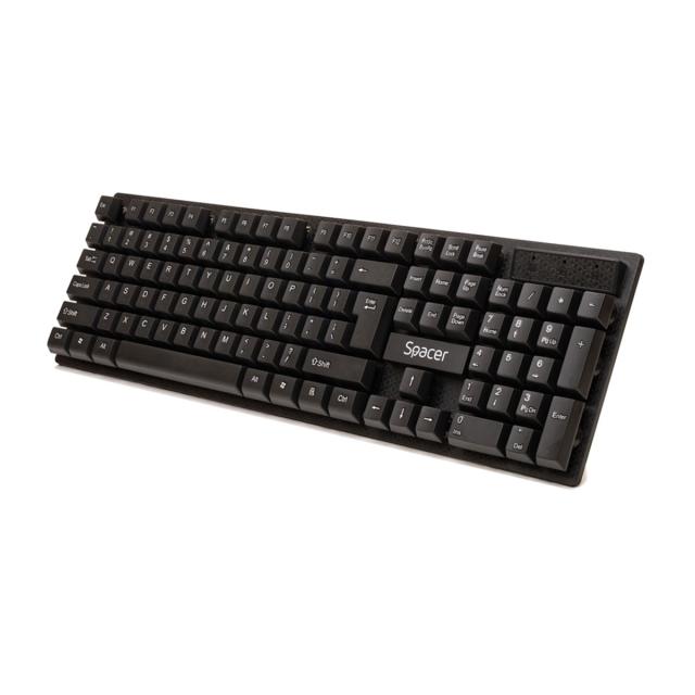 KIT wireless SPACER, tastatura wireless + mouse wireless, black, SPDS-1100