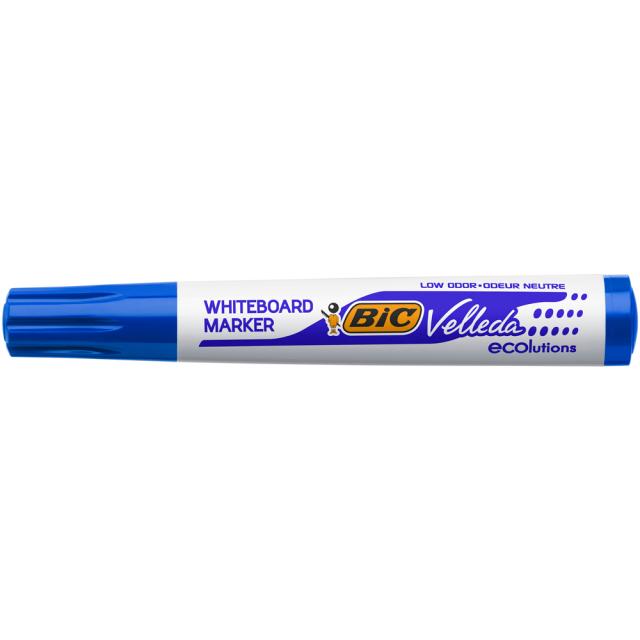 Marker tabla BIC, ECO Velleda 1701, rotund 1.5 mm, scriere albastra