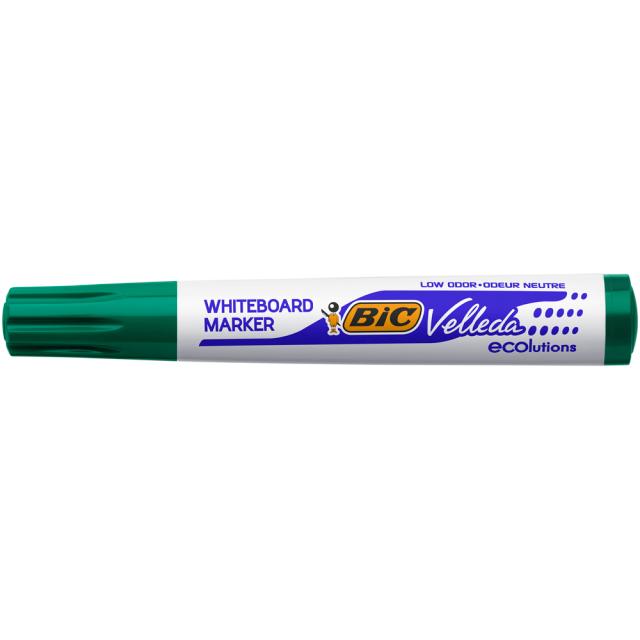 Marker pentru tabla Bic Eco Velleda 1701, varf rotund 2 mm, verde