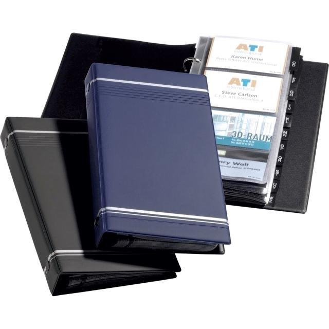 Visifix 2385 Durable, 25 file, 400 carti de vizita, albastru