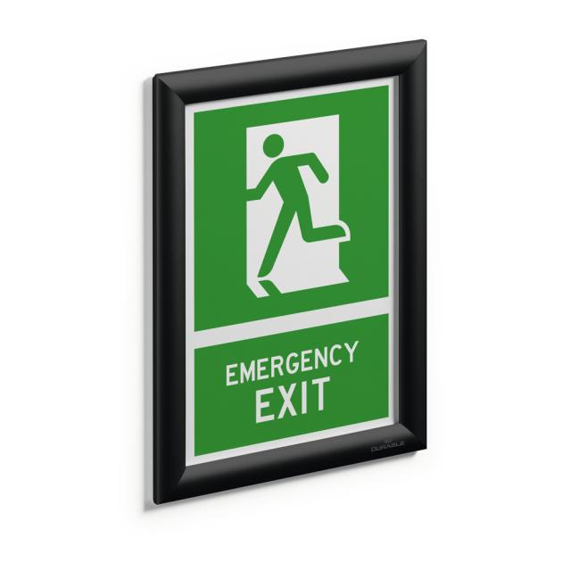 Rama prezentare click Durable, A4, negru