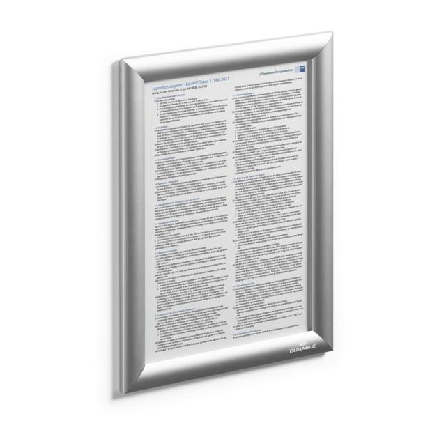 Rama prezentare click Durable, A4, argintiu