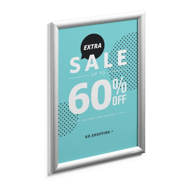 Rama prezentare click Durable, A3, argintiu