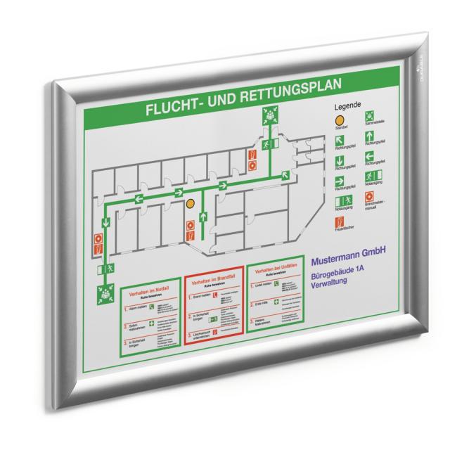 Rama prezentare click Durable, A3, argintiu